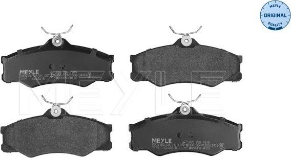 Meyle 025 209 7919 - Brake Pad Set, disc brake car-mod.net