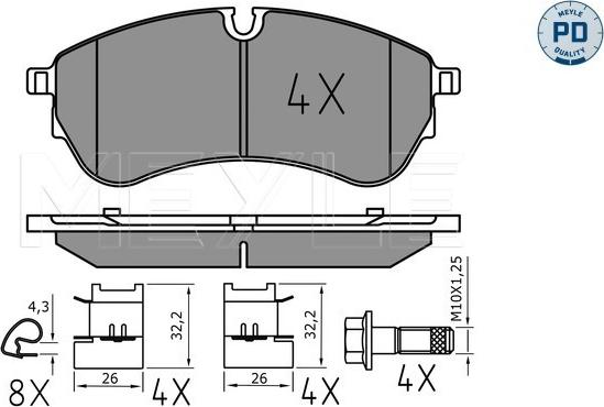 Meyle 025 221 4721/PD - Brake Pad Set, disc brake car-mod.net