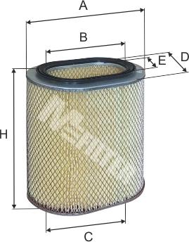 Mfilter A 238 - Engine Air Filter car-mod.net