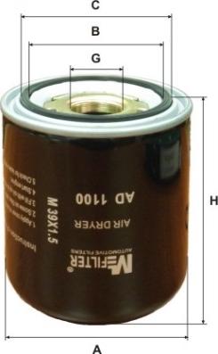 Mfilter AD 1100 - Air Dryer Cartridge, compressed-air system car-mod.net