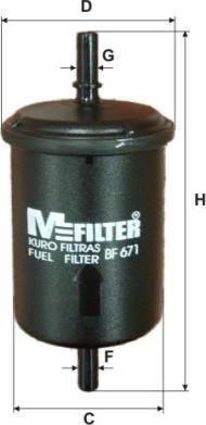 Mfilter BF 671 - Fuel filter car-mod.net