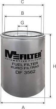 Mfilter DF 3562 - Fuel filter car-mod.net