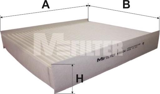 Mfilter K 9104 - Filter, interior air car-mod.net