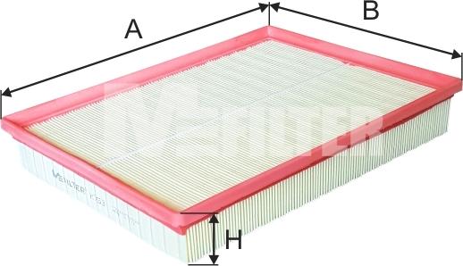 Mfilter K 753 - Engine Air Filter car-mod.net