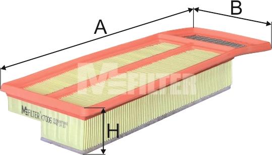 Mfilter K 7006 - Engine Air Filter car-mod.net