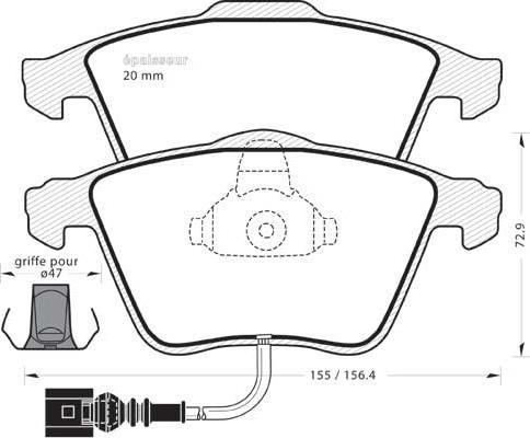 4U Autoparts 37339VV - Brake Pad Set, disc brake car-mod.net
