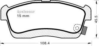 Protechnic PRP1577 - Brake Pad Set, disc brake car-mod.net