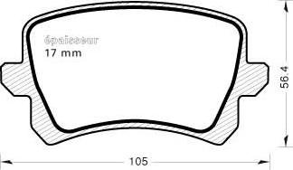 MGA 903 - Brake Pad Set, disc brake car-mod.net
