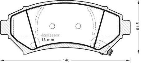 MGA 441 - Brake Pad Set, disc brake car-mod.net