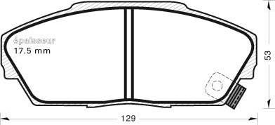 DACO Germany 322612 - Brake Pad Set, disc brake car-mod.net