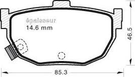 MGA 577 - Brake Pad Set, disc brake car-mod.net
