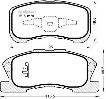 Advics SS871-S - Brake Pad Set, disc brake car-mod.net