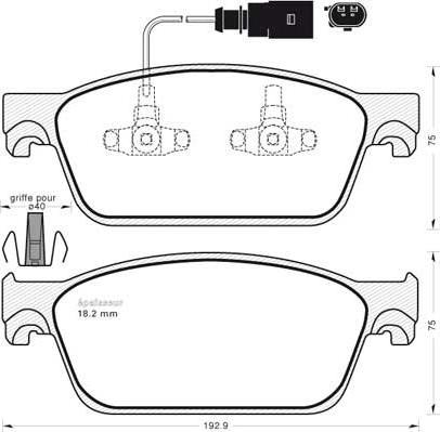 Brake Engineering PA1974 - Brake Pad Set, disc brake car-mod.net