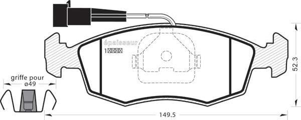 MGA 1065 - Brake Pad Set, disc brake car-mod.net