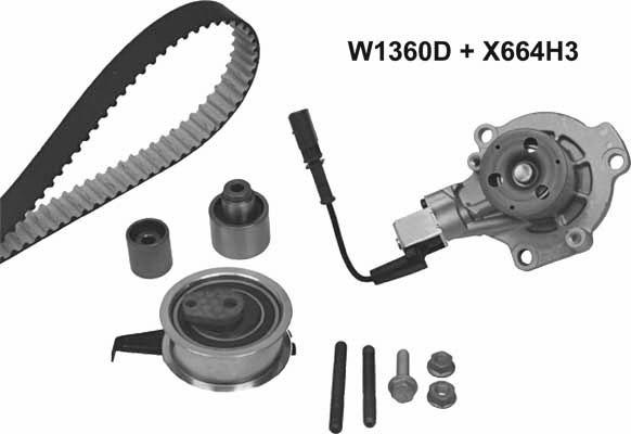 MGA 1360DK2 - Water Pump & Timing Belt Set car-mod.net