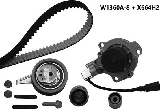 MGA 1360K3 - Water Pump & Timing Belt Set car-mod.net