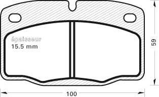 MGA 130 - Brake Pad Set, disc brake car-mod.net