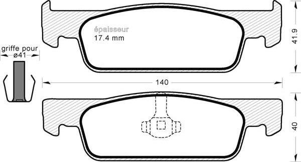 Brake Engineering PA2032 - Brake Pad Set, disc brake car-mod.net