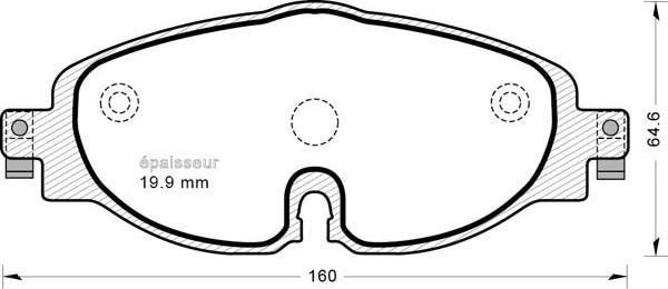 MGA 1203 - Brake Pad Set, disc brake car-mod.net