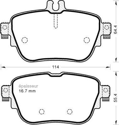 Akebono EUR2163 - Brake Pad Set, disc brake car-mod.net