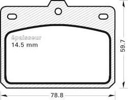 MGA 83 - Brake Pad Set, disc brake car-mod.net