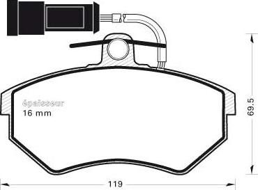 Brake Engineering PA377 - Brake Pad Set, disc brake car-mod.net