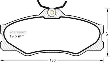 MGA 311 - Brake Pad Set, disc brake car-mod.net