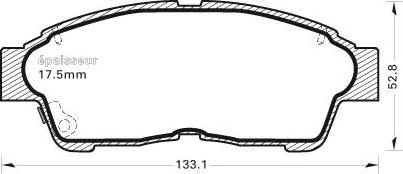MGA 375 - Brake Pad Set, disc brake car-mod.net
