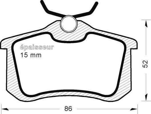 MGA 223 - Brake Pad Set, disc brake car-mod.net