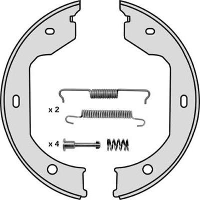 MGA M827R - Brake Shoe Set, parking brake car-mod.net