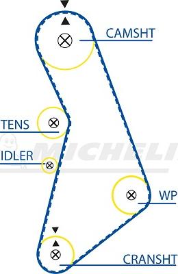MICHELIN EngineParts SMATB0049 - Timing Belt car-mod.net