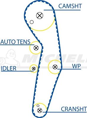 MICHELIN EngineParts SMATB0069 - Timing Belt car-mod.net