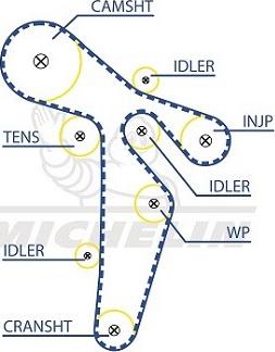 MICHELIN EngineParts SMATB0105 - Timing Belt car-mod.net