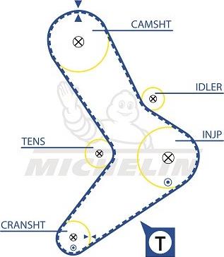 MICHELIN EngineParts SMATB0232 - Timing Belt car-mod.net