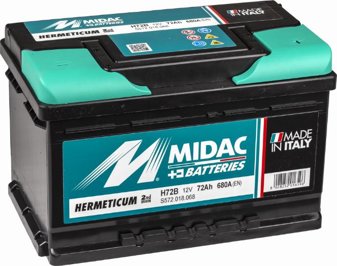 MIDAC H72B - Starter Battery car-mod.net