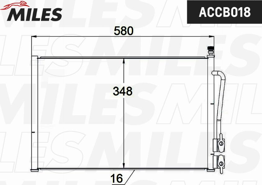 Miles ACCB018 - Condenser, air conditioning car-mod.net