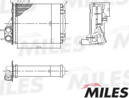 Miles ACHM001 - Heat Exchanger, interior heating car-mod.net