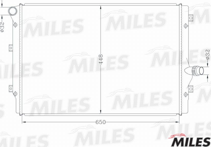 Miles ACRB124 - Radiator, engine cooling car-mod.net