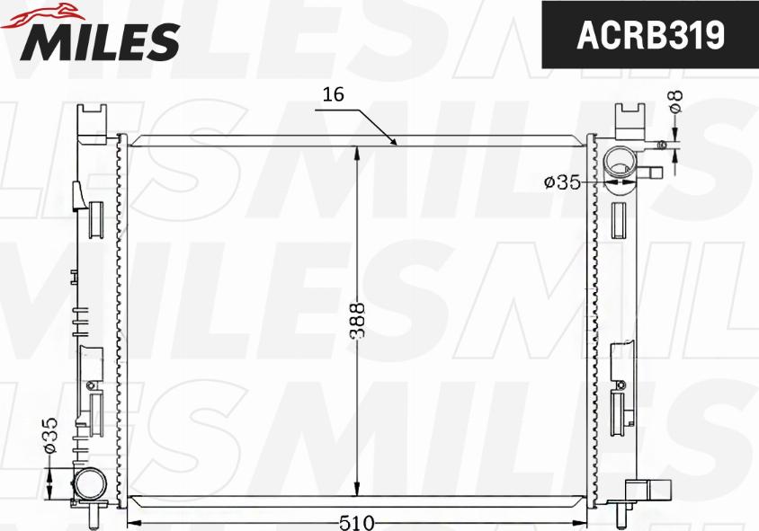 Miles ACRB319 - Radiator, engine cooling car-mod.net
