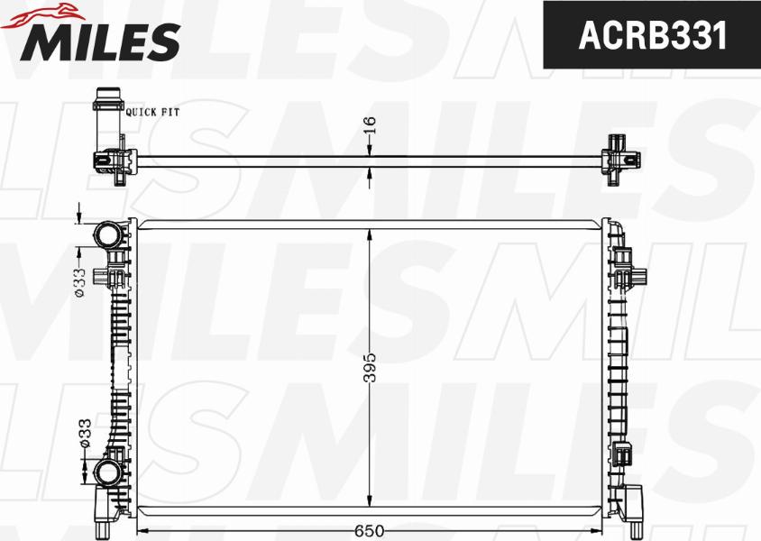 Miles ACRB331 - Radiator, engine cooling car-mod.net