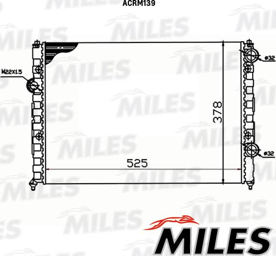 Miles ACRM139 - Radiator, engine cooling car-mod.net