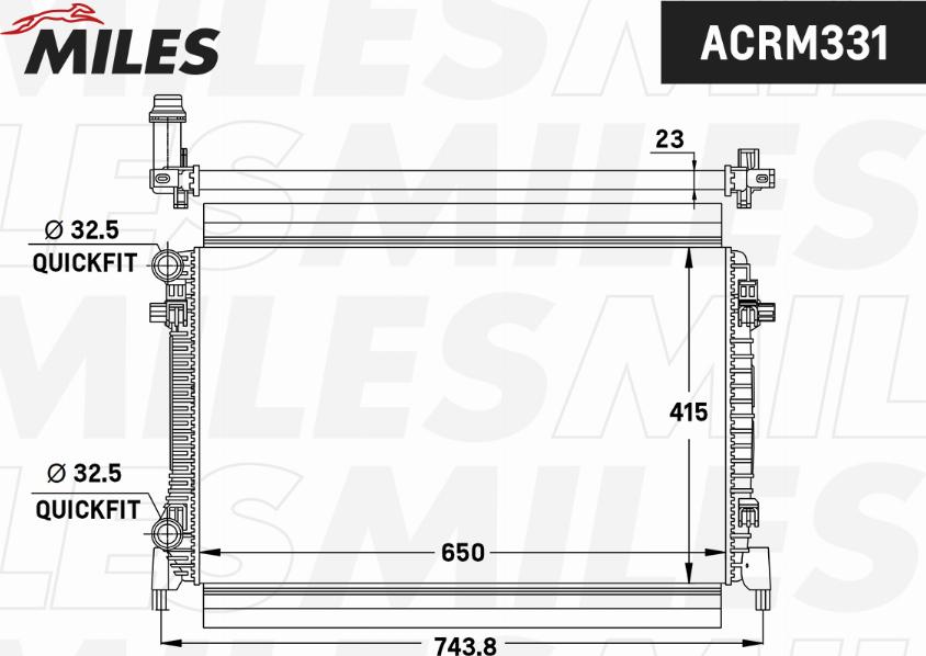 Miles ACRM331 - Radiator, engine cooling car-mod.net