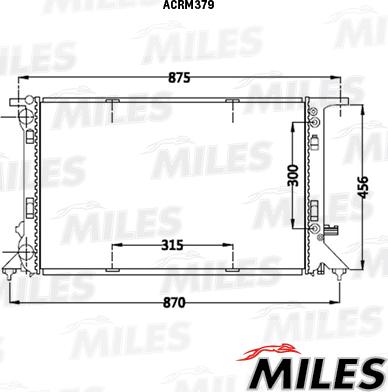 Miles ACRM379 - Radiator, engine cooling car-mod.net