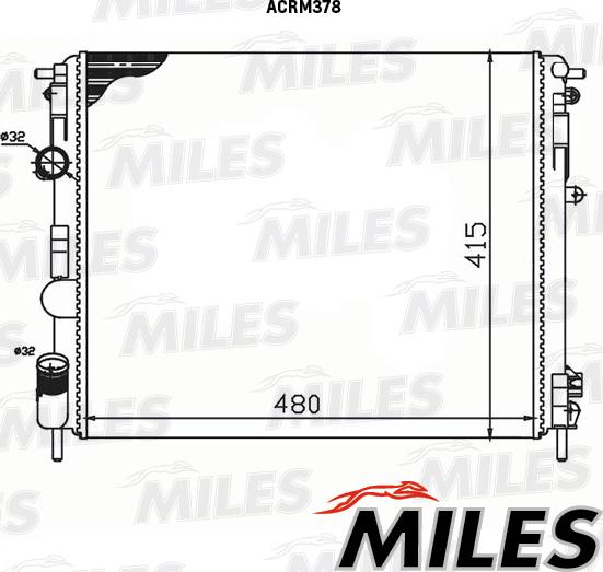 Miles ACRM378 - Radiator, engine cooling car-mod.net