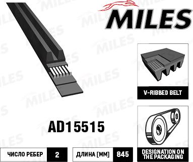 Miles AD15515 - V-Ribbed Belt car-mod.net