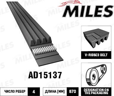 Miles AD15137 - V-Ribbed Belt car-mod.net