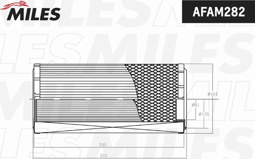 Miles AFAM282 - Engine Air Filter car-mod.net