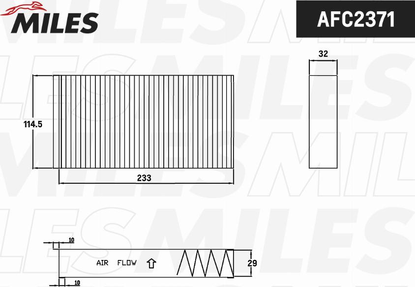 Miles AFC2371 - Filter, interior air car-mod.net