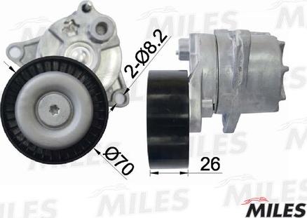 Miles AG00297 - Belt Tensioner, v-ribbed belt car-mod.net