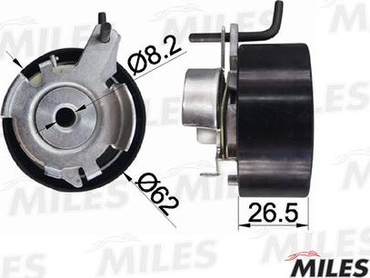 Miles AG02009 - Tensioner Pulley, timing belt car-mod.net